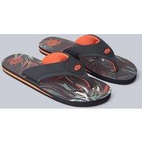 Animal Men's Jekyl All Over Printed Lightweight Flip Flop in Burnt Orange | Size: 13
