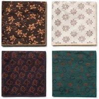 Lovii 4PCS Men's Pocket Square Set Patterned Suit Handkerchiefs