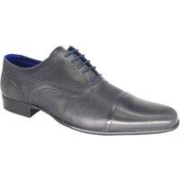 Thomas Crick Men's Leather Lace Up Oxford Shoes in Navy | Size: 10