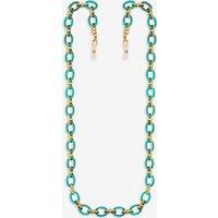 Mood Women's Gold Plated & Mint Green Resin Sunglasses Chain