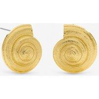Inicio Women's Gold Plated Statement Shell Earrings - Gift Pouch