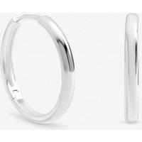 Inicio Women's Sterling Silver Plated Small Sleeper Hoops - Gift Pouch
