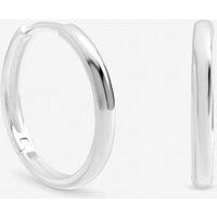 Inicio Women's Sterling Silver Plated Medium Sleeper Hoops - Gift Pouch