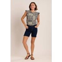 Brakeburn Women's SLIM FIT DENIM SHORT in Navy | Size: 10