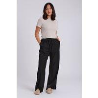 Urban Bliss Women's Drawstring Wide Leg Trousers in Black | Size: 10