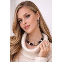 Madein Women's Resin detail necklace in Amber