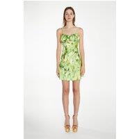 Shnoo Women's Strappy Milkmaid Mini Dress in Green | Size: 10