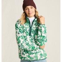 Lands' End Women's Cosy Sherpa Fleece Quarter Zip Pullover, Printed | Size: 14-16