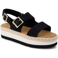 TOMS Women's Giana Sandal in Black | Size: 4