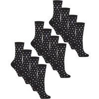 Heat Holders Women's 12 Pairs Ultra Lite Soft Thermal Socks in Black | Size: 4-8