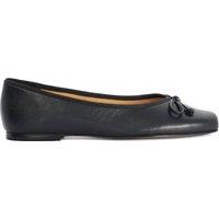 Dune London Women's 'Harllowe' Leather Ballet Pumps in Black | Size: 8