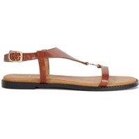 Dune London Women's 'Laith' Leather Sandals in Brown | Size: 6
