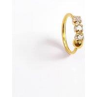 Raina Jewels Women's 22ct Yellow Gold Tiny Hoop Huggie Nose Hoop Huggie Ring 8.4mm Diameter