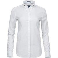TEE JAYS Women's Perfect Long Sleeve Oxford Shirt in White | Size: XS
