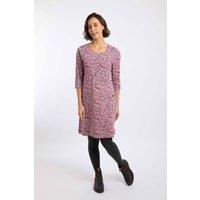 Weird Fish Women's Starshine Printed Jersey Dress in Bright Pink | Size: 12