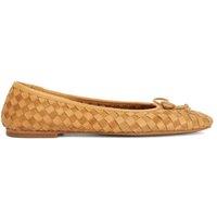 Dune London Women's Wide Fit 'Heat' Ballet Pumps in Natural | Size: 5