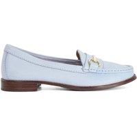 Dune London Women's Wide Fit 'Glenny' Leather Loafers in Blue | Size: 3