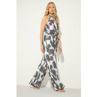 Long Tall Sally Women's Tall Tie Dye Halterneck Jumpsuit | Size: 12