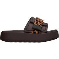Melissa Shoes Women's Free Fuzzy Slide Platform in Brown | Size: 5