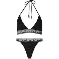 Off-White Women's Logo Band Bikini Black Swim Wear | Size: Large