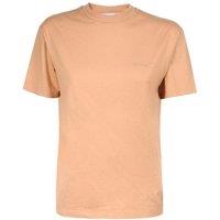 Off-White Women's Short Sleeve Regular Fit T-shirt in Peach | Size: 2XS