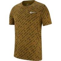 Nike Men's Dri-Fit Khaki Green All-Over Logo T-Shirt | Size: Medium