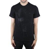 Philipp Plein Men's Ghost-s Monotone Black Design Black T-Shirt | Size: Small