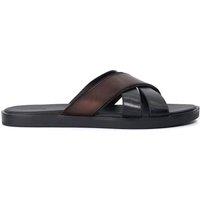 Dune London Men's 'Iker' Leather Sandals in Black | Size: 7