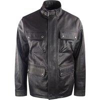 Belstaff Men's Dark Brown Grant Leather Jacket | Size: Small