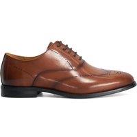 Dune London Men's Wide Fit 'Shaay' Leather Brogues in Brown | Size: 6