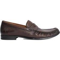 Dune London Men's Wide Fit 'Sammi' Leather Loafers in Brown | Size: 10