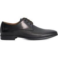 Dune London Men's Wide Fit 'Saffi' Leather Derbies in Black | Size: 12