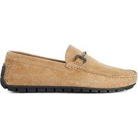 Dune London Men's 'Brackon' Suede Slip-On Shoes in Natural | Size: 9