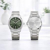 Wear We Met Men's Personalised Architect London Borough Watch - Engraved in Green | Size: 1 Pack