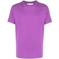 Off-White Men's Diag Tab Slim Fit Orchird Purple T-Shirt in White | Size: 2XS