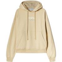 Off-White Men's Script Logo Opposite Over Skate Fit Beige Hoodie | Size: Large