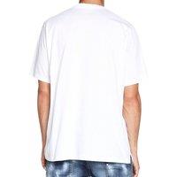 Dsquared2 Men's Maple Leaf On Front White T-Shirt | Size: Large