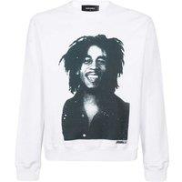 Dsquared2 Men's Bob Marley Cool Fit White Sweatshirt | Size: Medium
