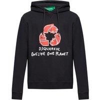 Dsquared2 Men's One Life one Planet Black Hoodie | Size: Medium