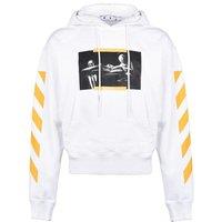 Off-White Men's Carav Painting Over White Hoodie | Size: Small