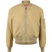 Off-White Men's Diag Tab Vintage Beige Bomber Jacket in White | Size: Medium