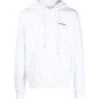 Off-White Men's Diag Wave Outline White Slim Fit Hoodie | Size: Small