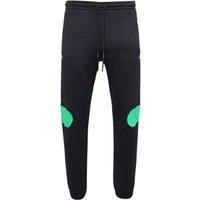 Off-White Men's Green Diag Outline Design Cuffed Black Sweatpants | Size: Medium