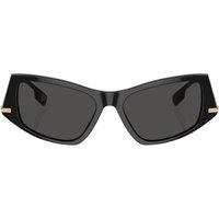 Burberry Men's Dark Grey Lens Black Sunglasses