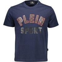 Plein Sport Men's Bold Block Logo Navy Blue T-Shirt | Size: Medium