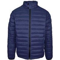 Plein Sport Men's Plain Padded Navy Blue Jacket | Size: 2XL