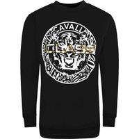 Cavalli Class Men's Large Circle Logo Black Sweatshirt | Size: 2XL