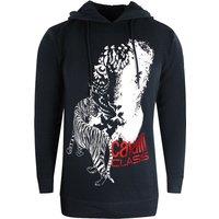 Cavalli Class Men's Large Tiger Logo Black Hoodie | Size: XL