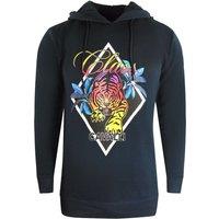 Cavalli Class Men's Diamond Tiger Design Black Hoodie | Size: Large
