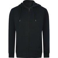 Cavalli Class Men's Traditional Style Leopard Design Black Zip-Up Hoodie | Size: 2XL
